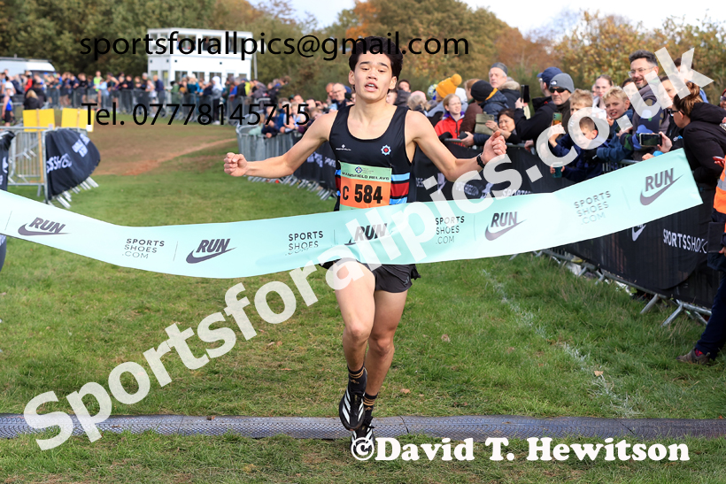 Mens Under-17s 2025 National Cross Country Relays, Berry Hill Park, Mansfield. Photo: David T. Hewitson/Sports for All Pics